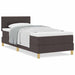 Pat boxspring cu saltea Maro închis 90 x 200 cm țesătură - WALTI WALTI