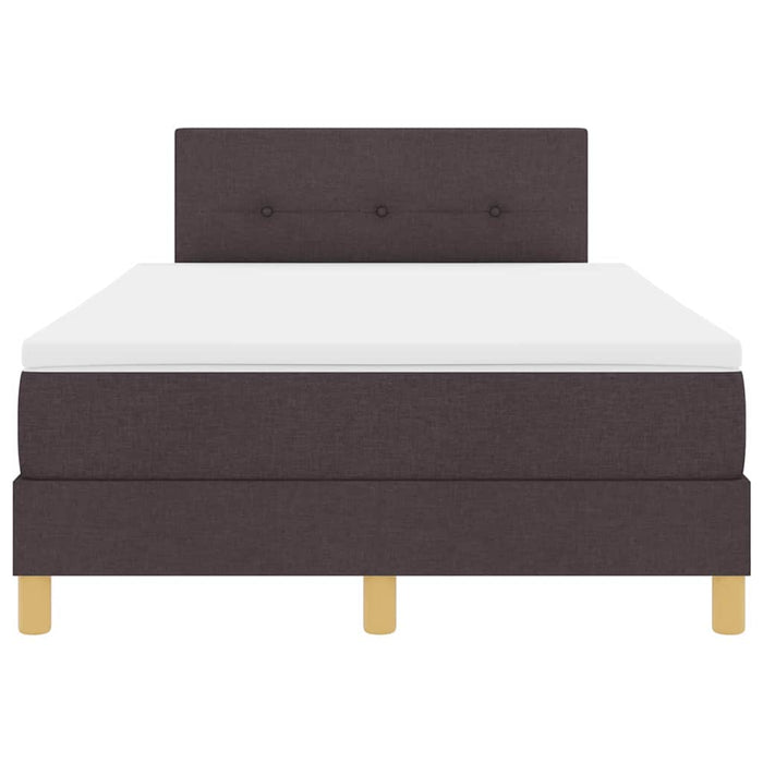 Pat boxspring cu saltea Maro închis 120 x 190 cm țesătură - WALTI WALTI