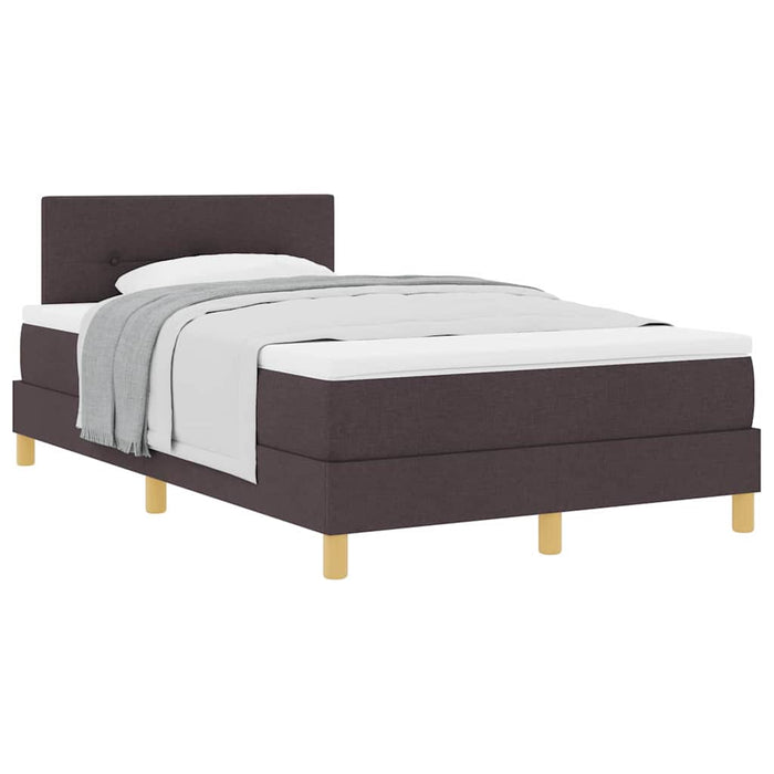 Pat boxspring cu saltea Maro închis 120 x 190 cm țesătură - WALTI WALTI