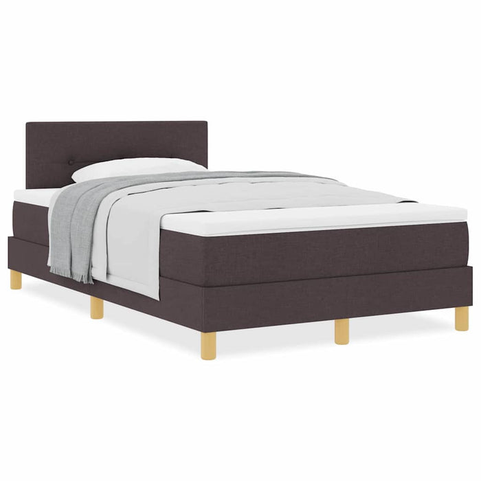 Pat boxspring cu saltea Maro închis 120 x 190 cm țesătură - WALTI WALTI