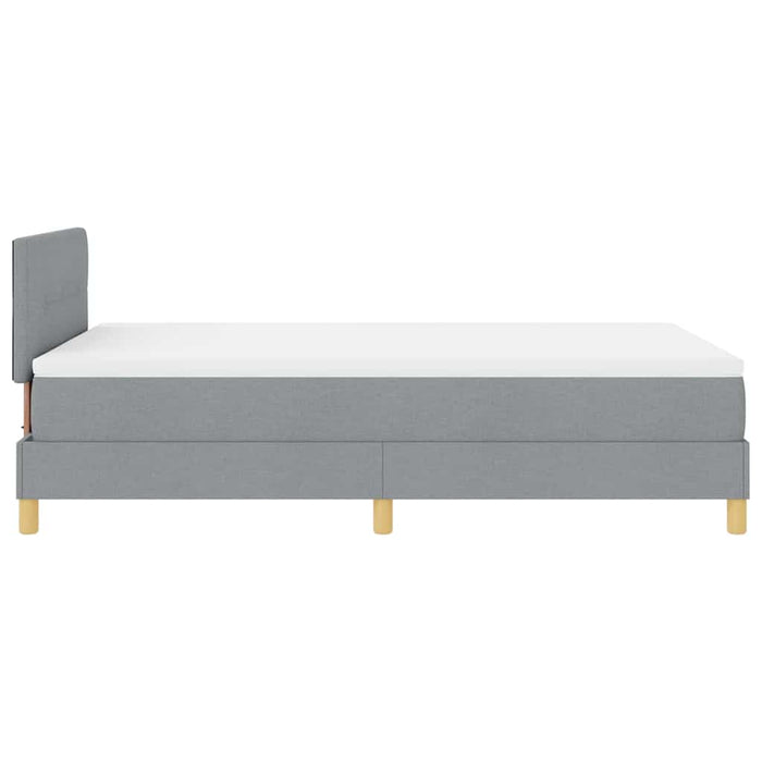 Pat cu arcuri cu pernă Manual Gri deschis 120 x 200 cm țesătură - WALTI WALTI