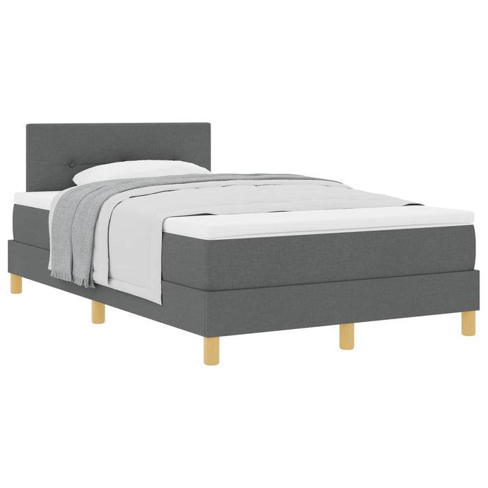Pat cu arcuri cu pernă Manual Gri închis 120 x 200 cm țesătură WALTI