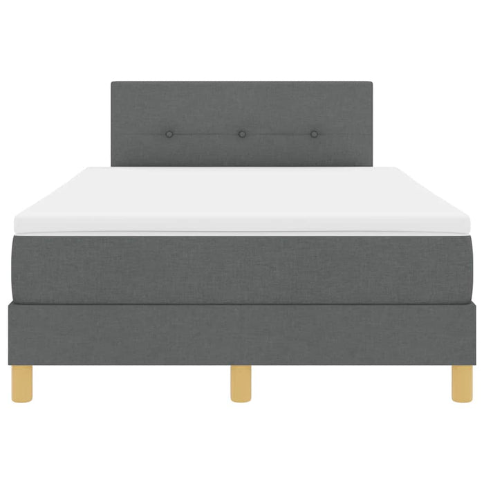 Pat cu arcuri cu pernă Manual Gri închis 120 x 200 cm țesătură WALTI