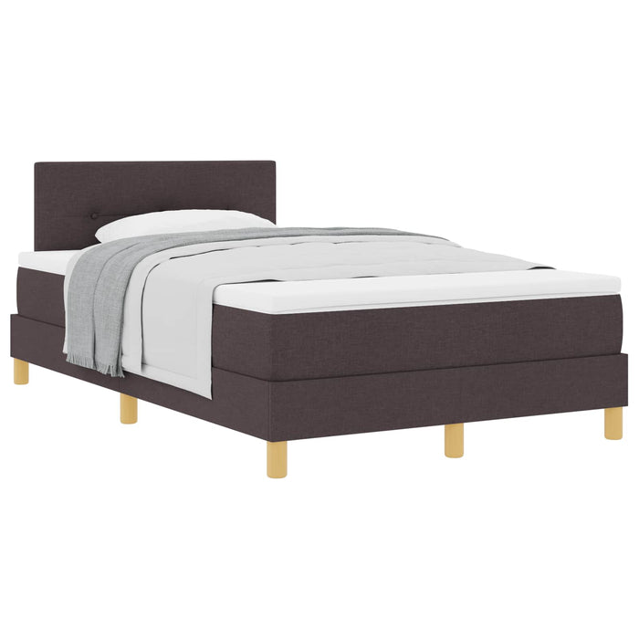 Pat cu arcuri cu pernă Manual Maro închis 120 x 200 cm țesătură - WALTI WALTI