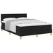 Pat cu arcuri cu pernă cu headboard Negru 140 x 190 cm țesătură - WALTI WALTI