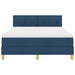 Pat cu arcuri cu saltea albastru 140 x 200 cm țesătură - WALTI WALTI