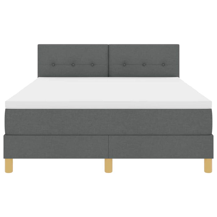 Pat cu arcuri cu saltea Gri închis 160 x 200 cm țesătură - WALTI WALTI