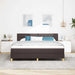 Pat cu arcuri cu saltea Maro închis 180 x 200 cm țesătură - WALTI WALTI