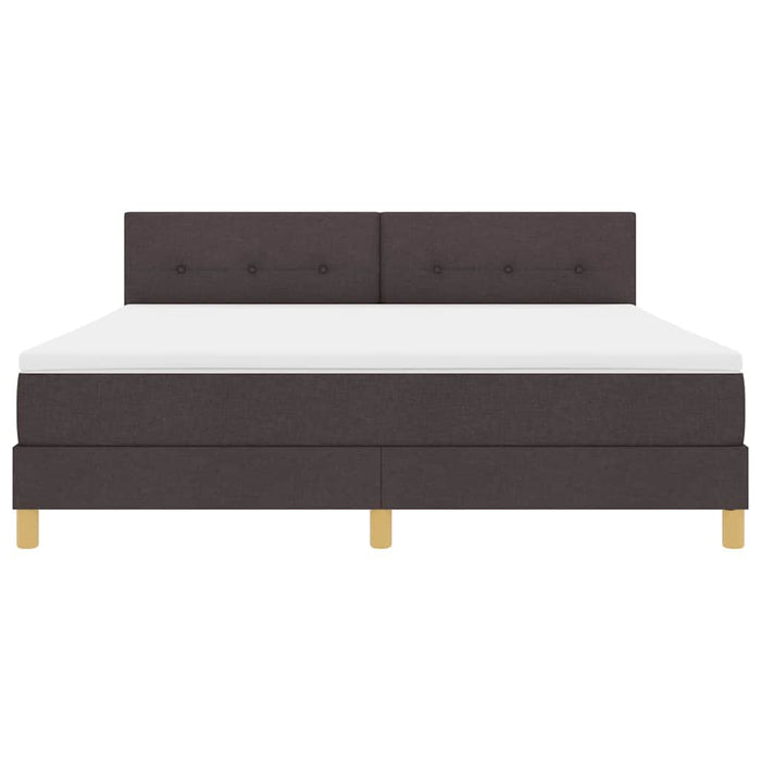 Pat cu arcuri cu saltea Maro închis 180 x 200 cm țesătură - WALTI WALTI