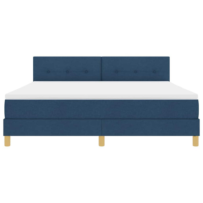 Pat cu arcuri cu pernă Manual albastru 180 x 200 cm țesătură - WALTI WALTI