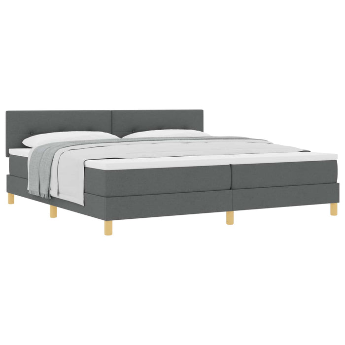 Pat cu arcuri cu pernă Manual Gri închis 200 x 200 cm țesătură WALTI