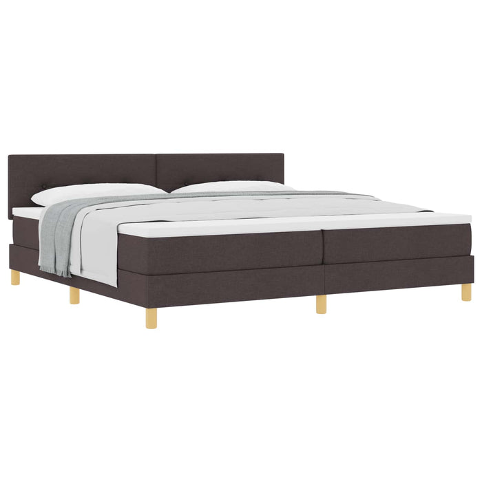 Pat cu arcuri cu pernă Manual Maro închis 200 x 200 cm țesătură WALTI