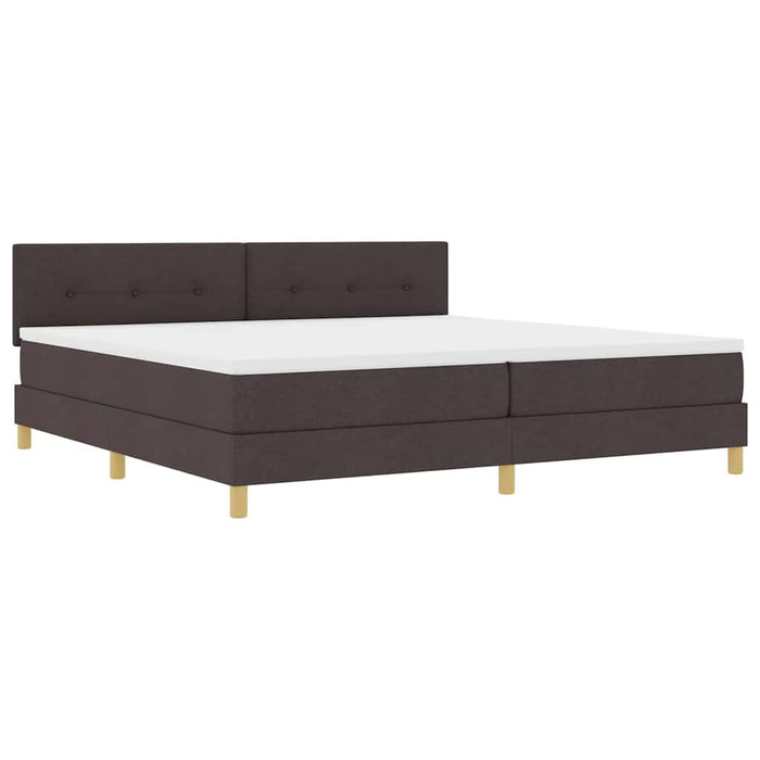 Pat cu arcuri cu pernă Manual Maro închis 200 x 200 cm țesătură WALTI