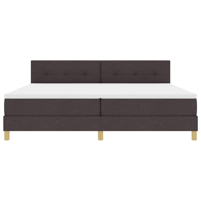 Pat cu arcuri cu pernă Manual Maro închis 200 x 200 cm țesătură WALTI