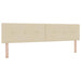 Pat cu arcuri cu saltea cu headboard Crem 200 x 200 cm țesătură - WALTI WALTI