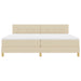 Pat cu arcuri cu saltea cu headboard Crem 200 x 200 cm țesătură - WALTI WALTI