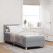 Pat boxspring cu saltea Gri deschis 80 x 200 cm țesătură - WALTI WALTI