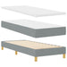 Pat boxspring cu saltea Gri deschis 80 x 200 cm țesătură - WALTI WALTI