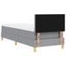 Pat boxspring cu saltea Gri deschis 80 x 200 cm țesătură - WALTI WALTI