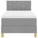 Pat boxspring cu saltea Gri deschis 80 x 200 cm țesătură - WALTI WALTI