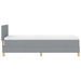 Pat boxspring cu saltea Gri deschis 80 x 200 cm țesătură - WALTI WALTI