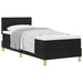 Pat cu arcuri cu saltea cu headboard Negru 80 x 200 cm țesătură - WALTI WALTI