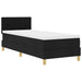 Pat cu arcuri cu saltea cu headboard Negru 80 x 200 cm țesătură - WALTI WALTI