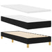 Pat cu arcuri cu saltea cu headboard Negru 80 x 200 cm țesătură - WALTI WALTI