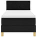 Pat cu arcuri cu saltea cu headboard Negru 80 x 200 cm țesătură - WALTI WALTI