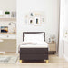 Pat boxspring cu saltea Maro închis 80 x 200 cm țesătură - WALTI WALTI