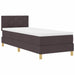 Pat boxspring cu saltea Maro închis 80 x 200 cm țesătură - WALTI WALTI