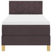 Pat boxspring cu saltea Maro închis 80 x 200 cm țesătură - WALTI WALTI