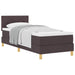 Pat boxspring cu saltea Maro închis 80 x 200 cm țesătură - WALTI WALTI