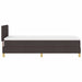 Pat boxspring cu saltea Maro închis 80 x 200 cm țesătură - WALTI WALTI