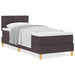 Pat boxspring cu saltea Maro închis 80 x 200 cm țesătură - WALTI WALTI