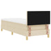 Pat boxspring cu saltea cu saltea Crem 80 x 200 cm țesătură - WALTI WALTI