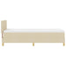Pat boxspring cu saltea cu saltea Crem 80 x 200 cm țesătură - WALTI WALTI