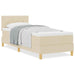 Pat boxspring cu saltea cu saltea Crem 80 x 200 cm țesătură - WALTI WALTI