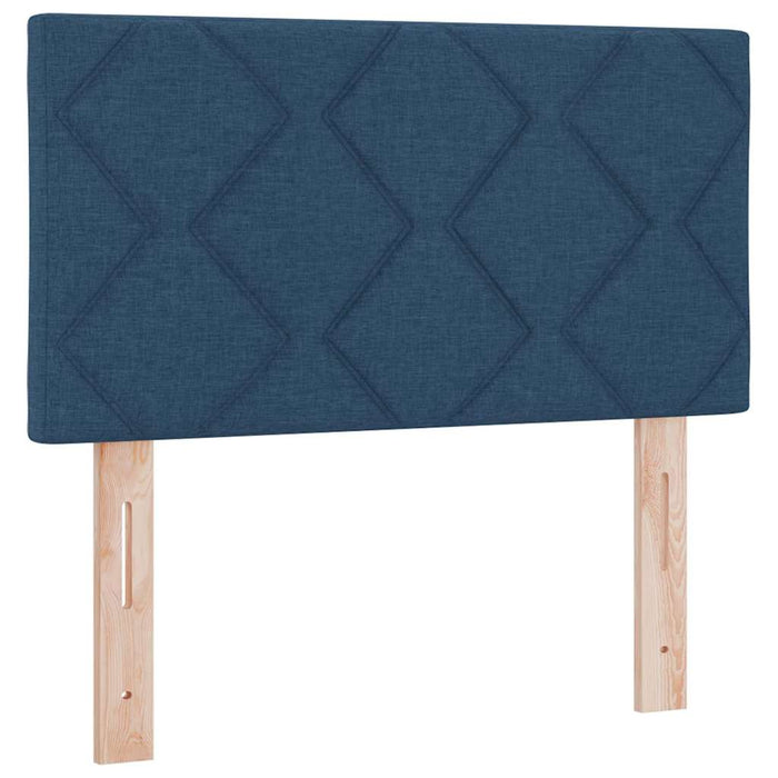 Pat boxspring cu saltea cu saltea albastru 80 x 200 cm țesătură - WALTI WALTI