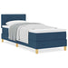 Pat boxspring cu saltea cu saltea albastru 80 x 200 cm țesătură - WALTI WALTI
