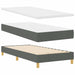 Pat boxspring cu saltea Gri închis 90 x 190 cm țesătură - WALTI WALTI
