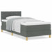 Pat boxspring cu saltea Gri închis 90 x 190 cm țesătură - WALTI WALTI