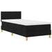 Pat boxspring cu saltea cu saltea Negru 90 x 200 cm țesătură - WALTI WALTI