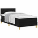Pat boxspring cu saltea cu saltea Negru 90 x 200 cm țesătură - WALTI WALTI