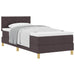 Pat boxspring cu saltea Maro închis 90 x 200 cm țesătură - WALTI WALTI