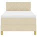 Pat boxspring cu saltea cu saltea Crem 100 x 200 cm țesătură - WALTI WALTI