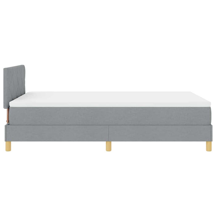 Pat cu arcuri cu pernă Manual Gri deschis 120 x 190 cm țesătură WALTI