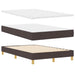 Pat boxspring cu saltea Maro închis 120 x 190 cm țesătură - WALTI WALTI