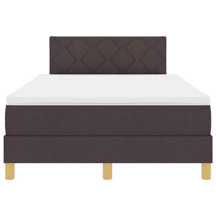 Pat boxspring cu saltea Maro închis 120 x 190 cm țesătură - WALTI WALTI
