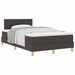 Pat boxspring cu saltea Maro închis 120 x 190 cm țesătură - WALTI WALTI